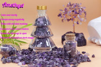 Fluorite Aquarium Gravel Rocks Natural Tumbled Healing Crystal Chips - Amethyst / 1 Pound - image 2