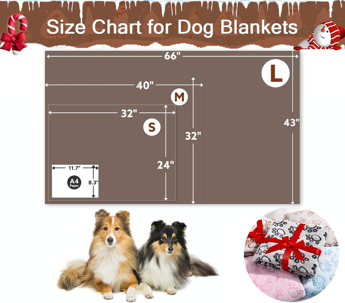 Stuffed Premium Soft Dog Blanket Washable - Brown / M(32x40") - image 3