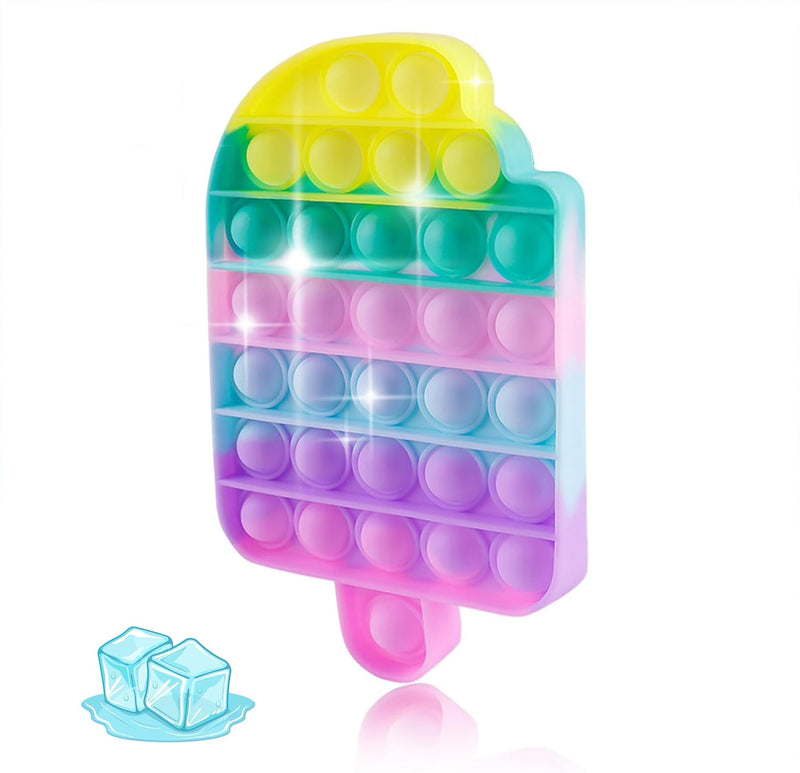 Fidget Sensory Toys for Kids, Push Bubble Game - Ice Cream Macaron