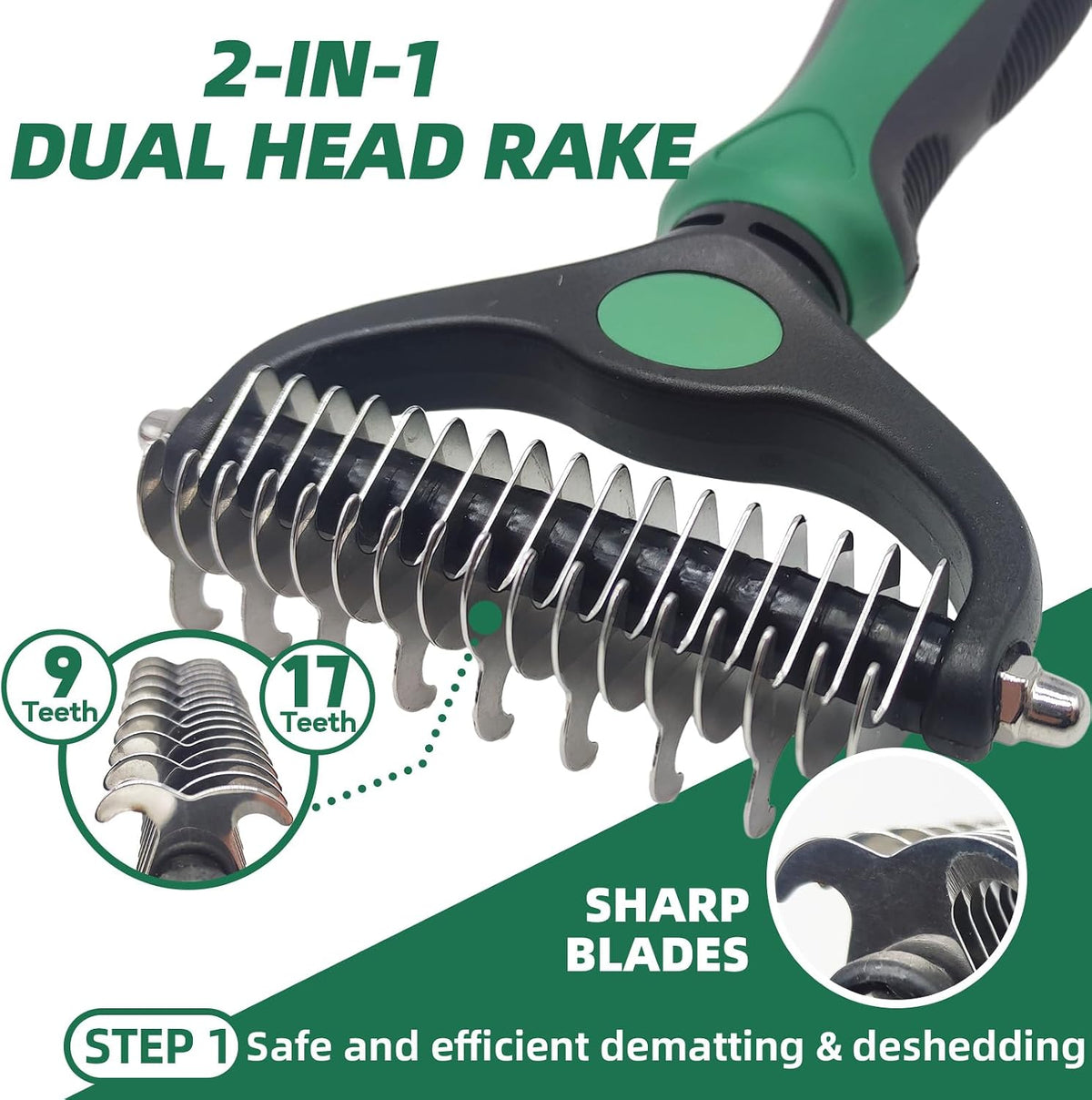 Pet Grooming Kit, Slicker Brush - A-Green - image 2