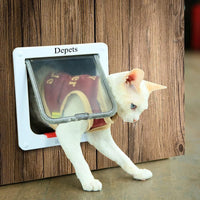 Large Cat Door, 4 Way Locking Cat Flap Door for Interior Exterior Doors, Weatherproof Pet Door - L - Inner size: 7.08" x 7.48"(W x H) - image 2