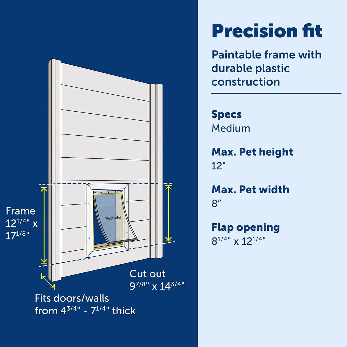 PetSafe Wall Entry Pet Door, Telescoping, Dogs up to 100 lb - Medium - image 3