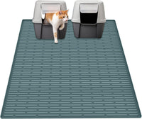 Ultibe 40"x30" Extra Large Silicone Cat Litter Mat - Dark Green / 40"L x 30"W