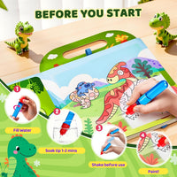 JoyCat Farm Water Coloring Book for Toddler Kids, 13 Pages - Dinosaur - image 2