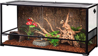 REPTI ZOO 50 Gallon Reptile Glass Tank Terrarium 2 in 1 Side Meshes - 47.2" x 17.7" x 23.6" (85 Gallon)
