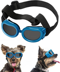 Lewondr Small Dog Sunglasses UV Protection Heart Shape Dogs Goggles - Vintage Blue / Solid