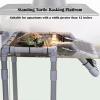 Large Turtle Basking Platform for Aquatic Turtles – Essentials for Fish - Basking Platform 10.8" W × 7.7" D - image 2