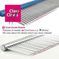 Greyhound Oval Grooming Comb – Aluminum handle, Stainless Steel Teeth Comb for Long-Haired Dogs & Cats, Removes Mats, Tangles, and Loose Fur – Lightweight for Deshedding (Silver/Blue, 9.8")