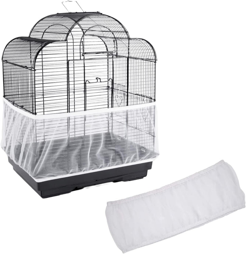 Birdcage Nylon Mesh Net Cover Guard Pet Birds Parrot Cage Seed