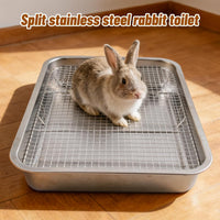 Large Rabbit Litter Box for Cage - 【Stainless Steel】 - image 3