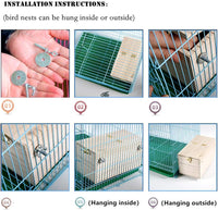 YJJKJ Wood Parakeet Nest Box with Natural Nesting Pads - Medium - image 4