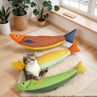 Cat Toys for Bored Indoor Adult Cats - Catnip Toys for Mental Stimulation, Interactive & Durable Kicker Toys for Solo Play, Best for Lazy Or Senior Cats (Yellow)