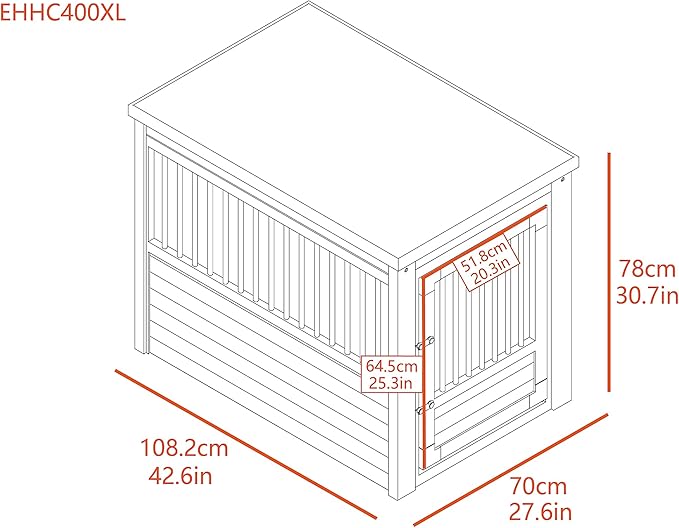 New Age Pet ECOFLEX Dog Crate End Table - Furniture-Style Pet Crate for Crate Trained Dogs - Stainless Steel Tubing & a Latched Closure - 10 Year Manufacturer's Warranty