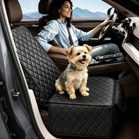 Waterproof Front Seat Car Cover 2 Pack, Full Protection – Essentials for Dogs - Black-PU Leather - image 2