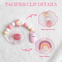 Aori pink magnetic pacifier and clip for reborn baby dolls - view 6