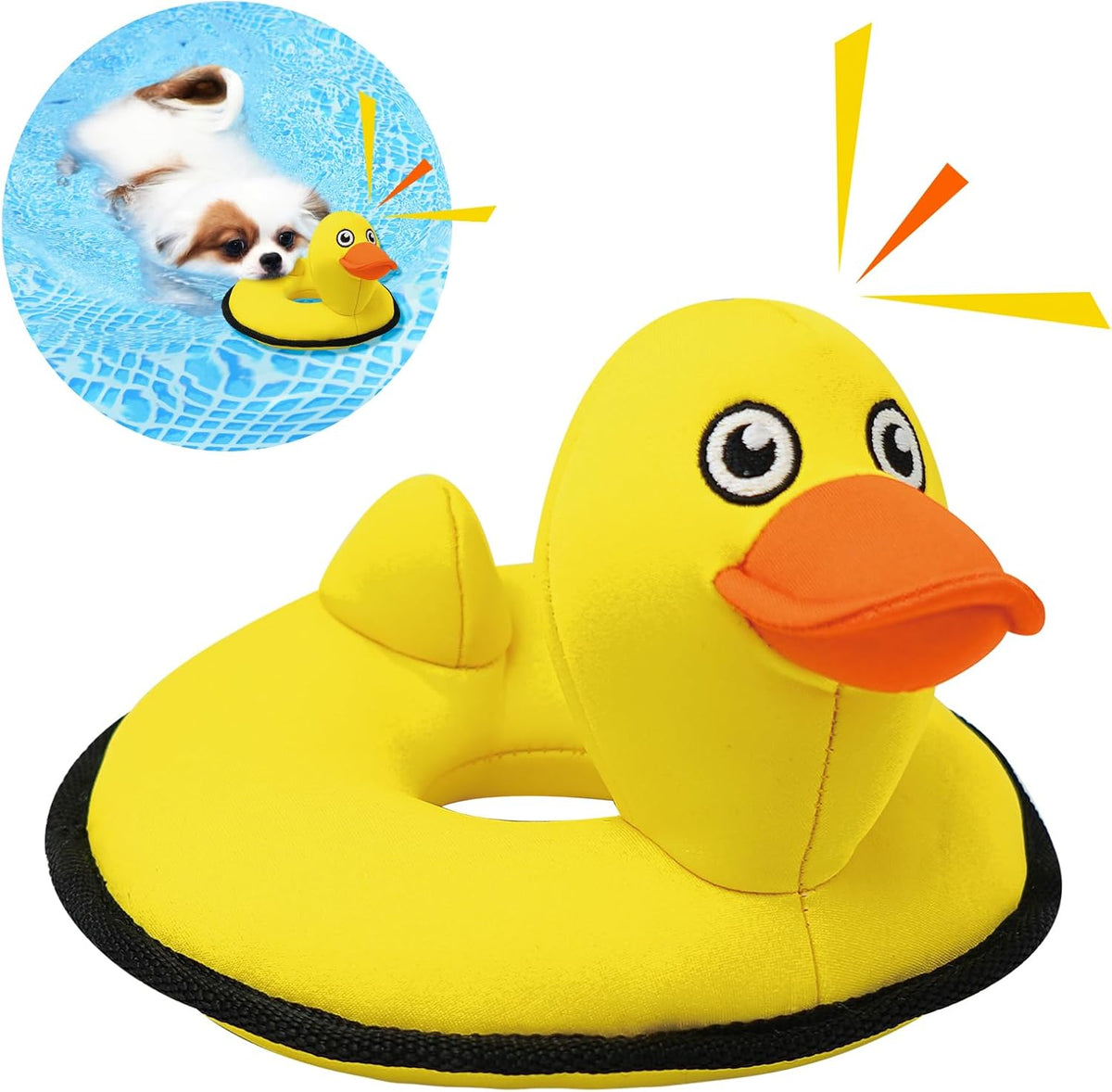 Floating Duck Dog Toy, Squeaky Water Pool Toy for Small Medium Dogs – Essentials for Dogs - Duck