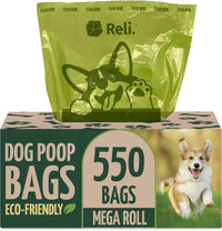 Reli. Biodegradable Dog Poop Bags Large Single Roll – Essentials for Dogs