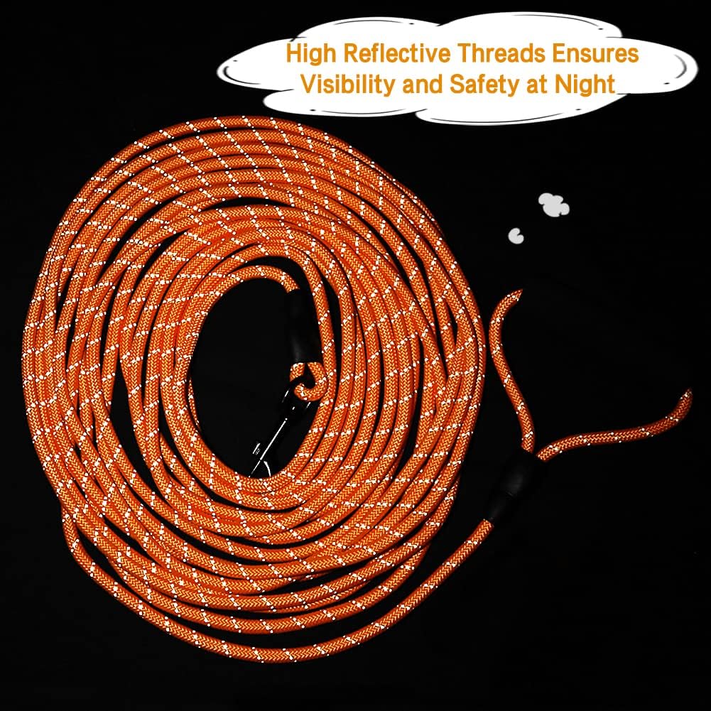 Vivifying Floating Long Dog Leash - 32ft / Orange - image 4