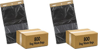 Zero Waste USA ONEpul Dog Waste Station Bags, 8 Headers - Opaque black / 100 Count (Pack of 16)