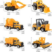 BenRich 1:64 scale die cast construction trucks set of 6, excavator to road roller - view 6