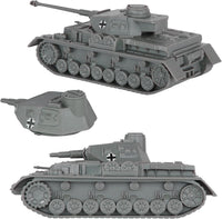 BMC Classic Toy Soldiers WW2 German Panzer IV tank in charcoal gray plastic - view 9