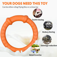 LaRoo Dog Flying Ring Toys, Floating Flying Disc Toys - Orange-Thickened L - image 3