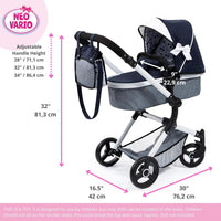 Bayer Neo Vario Doll Pram & Pushchair - image 3