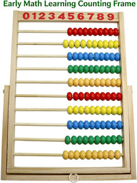 MAGIKON Wooden Abacus, 10 Rows Counting Frame 11.5in for Math – Fun for Kids & Family - image 4