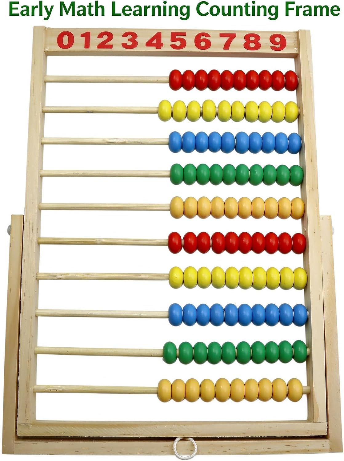 MAGIKON Wooden Abacus, 10 Rows Counting Frame 11.5in for Math – Fun for Kids & Family - image 4