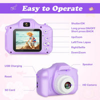 Zeacool Kids Camera, HD Digital Video Camera - Purple - image 2