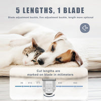 3Pcs 5-in-1 Adjustable Pet Clipper Blades - Gold-3 - image 3