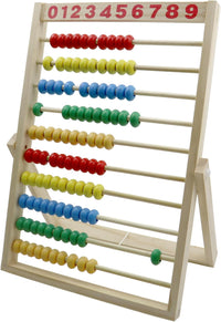 MAGIKON Wooden Abacus, 10 Rows Counting Frame 11.5in for Math – Fun for Kids & Family