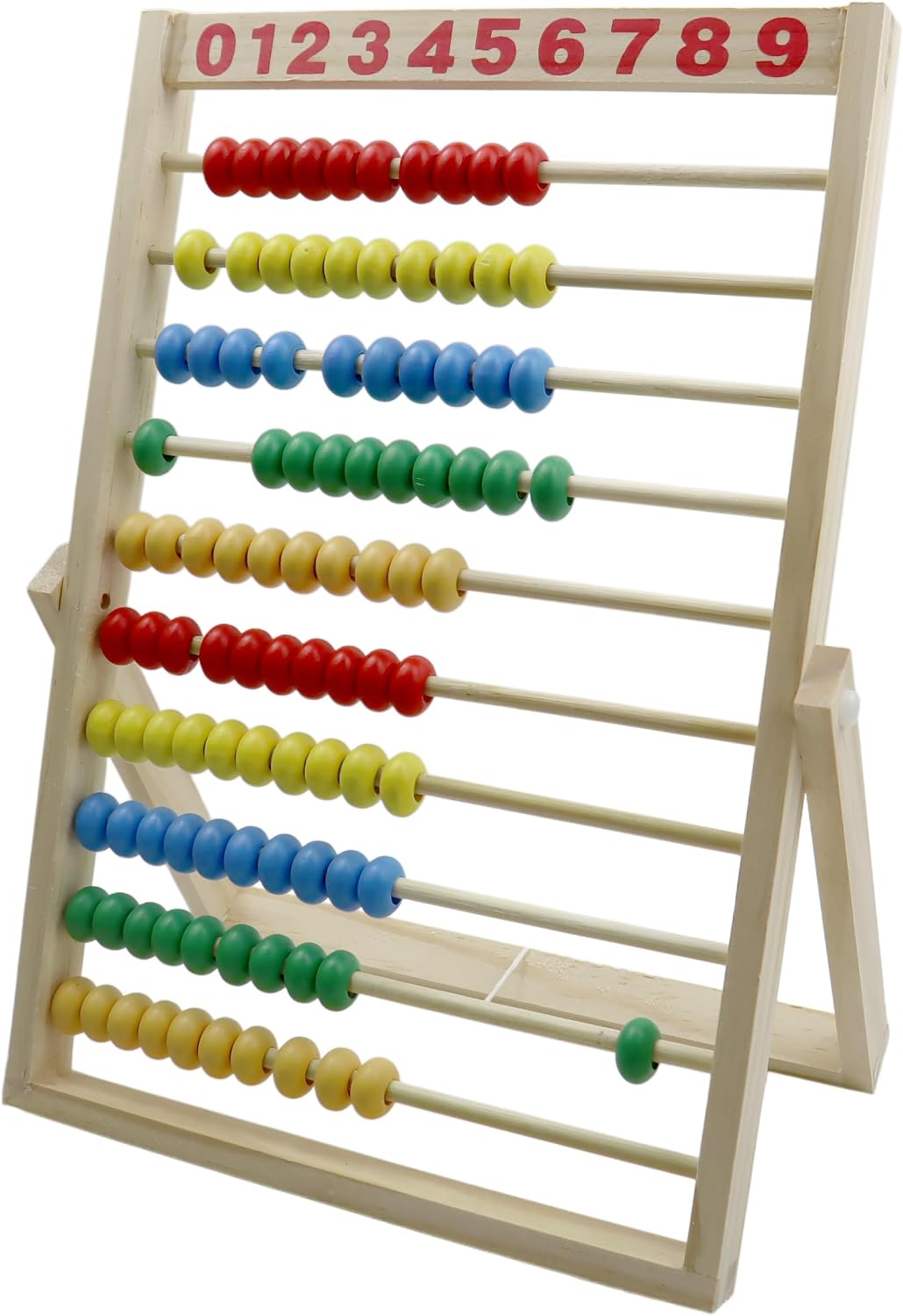 MAGIKON Wooden Abacus, 10 Rows Counting Frame 11.5in for Math – Fun for Kids & Family