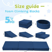 Elftopia foam climbing set with ball pit, stairs and ramps for toddlers in grey - view 10