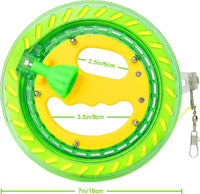 YFAFENGS blue kite string reel with safety lock and 1000 ft of kite line - view 7