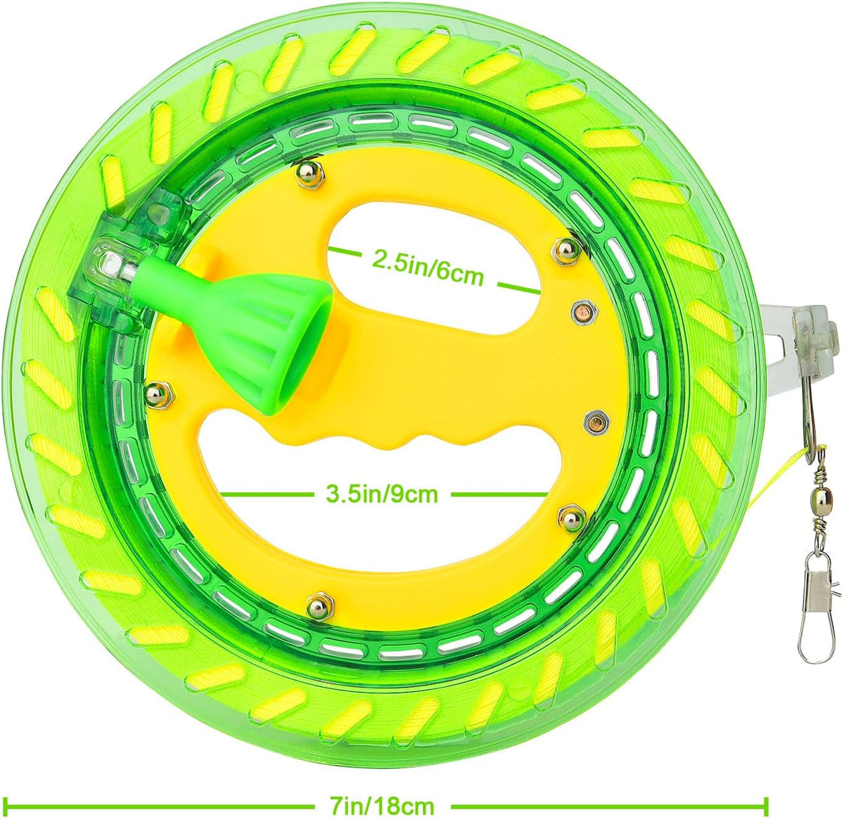 YFAFENGS blue kite string reel with safety lock and 1000 ft of kite line - view 7