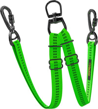 Double Dog Leash, Adjustable Length Long Leash for Dog Training - Green / 2 dog leash