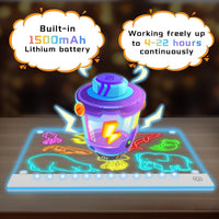 16" Rechargeable LED Drawing Board for Kids, 7 Colors - White4 / 2PACK - image 3