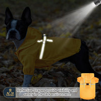 Dog Raincoats for Medium Dogs, Waterproof Rain Jacket with Hood – Essentials for Dogs - Solid Yellow / L(Back 18.1", Chest 25.5", Neck 18") - image 2