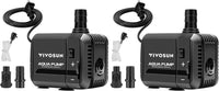 VIVOSUN 210GPH Submersible Fountain Water Pump for Pond - 5"×3"-130 (Pack of 2)