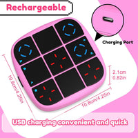 Tic-Tac-Toe Bolt Game, 4-in-1 Handheld Puzzle Games Console, Electronic Tic-Tac-Toe Game - Pink / L(Rechargeable) - image 3