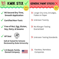 Kwik Stix solid tempera paint sticks, 10 pack of jewel tone colors with twist-up tubes - view 4