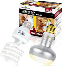 REPTI ZOO Reptile Heat Lamp Combo Pack - Desert Set