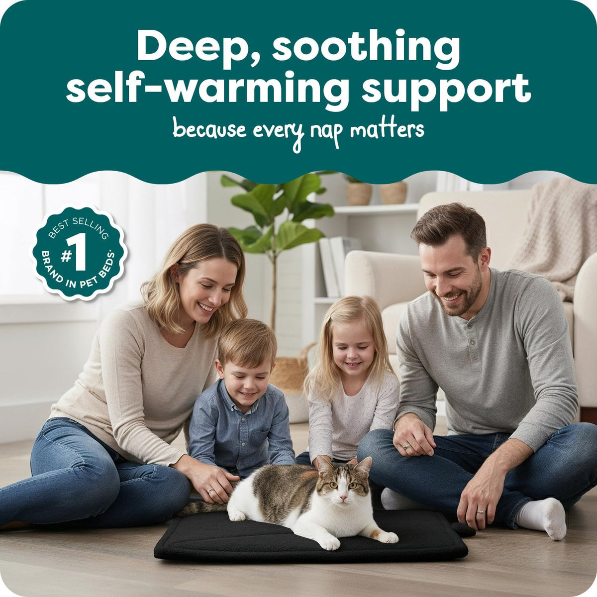 FurHaven ThermaNAP Self Warming Cat Mat - Small - 22"L x 17"W / Black - image 2