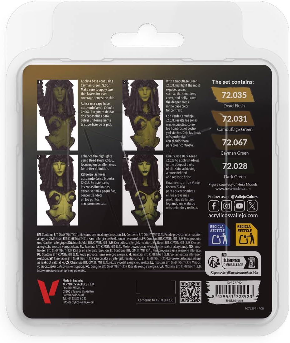 Vallejo, Game Color, 4 Bottles x 0.6 fl.oz. - Dead Flesh Color Set - image 2