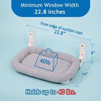 Zakkart Foldable Cat Hammock for Window – Essentials for Cats - Gray Bolster Bed / Medium - image 3