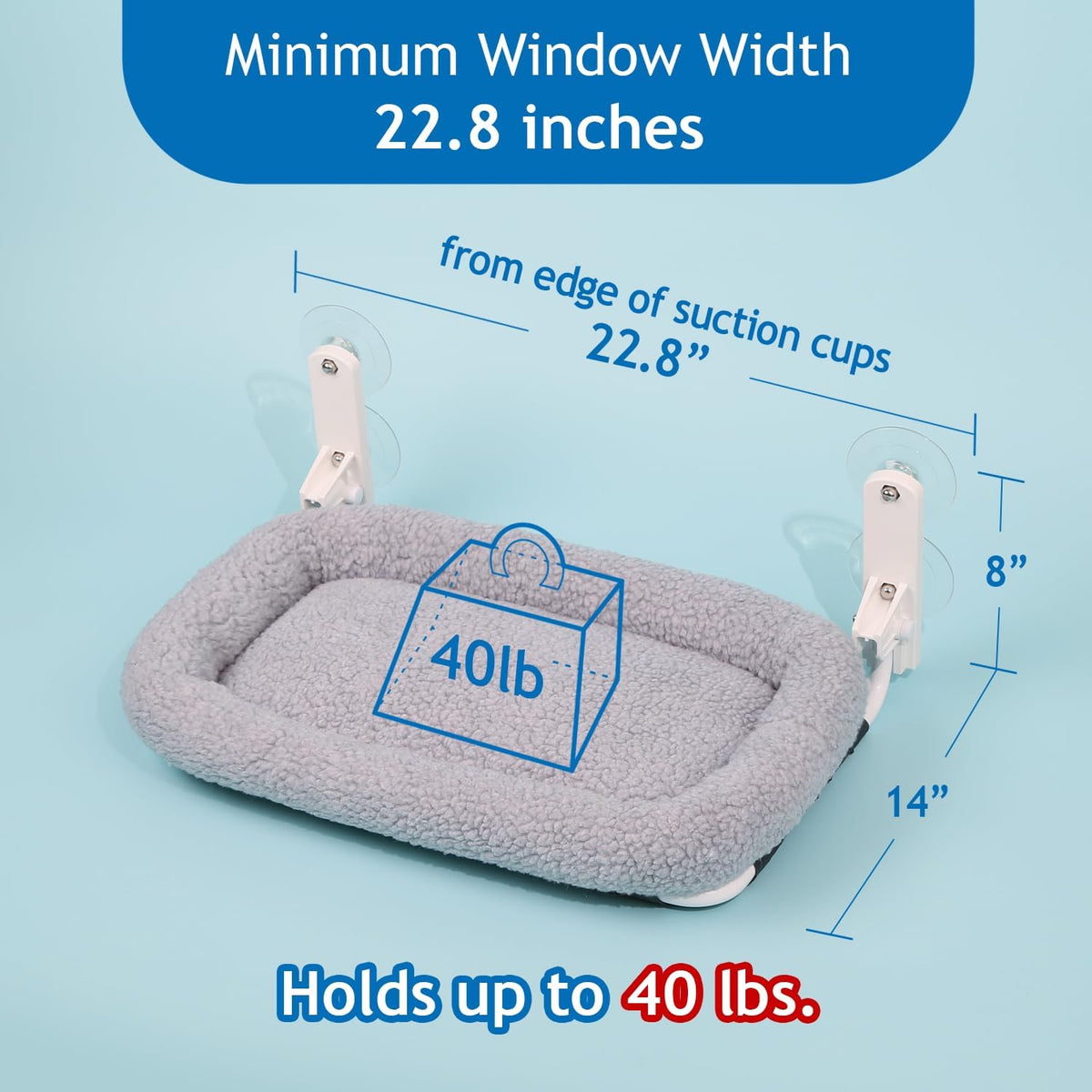 Zakkart Foldable Cat Hammock for Window – Essentials for Cats - Gray Bolster Bed / Medium - image 3