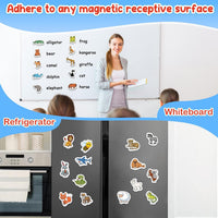 Kasfalci CVC Word Magnets for Toddlers 1-3 - Animal - image 3