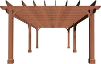 MUPATER 12x20 FT Retratable Wooden Pergola Gazebo for Patio Stakes, Quality Supported Structure, Snow and Wind Supported, Outdoor Pergola Garden Shelter Cedar Framed for Backyard,Deck,Garden