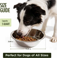 Scott Pet Bowl, Stainless Steel Pet Water and Food Bowl - 5 Quart (Pack of 2) - image 2
